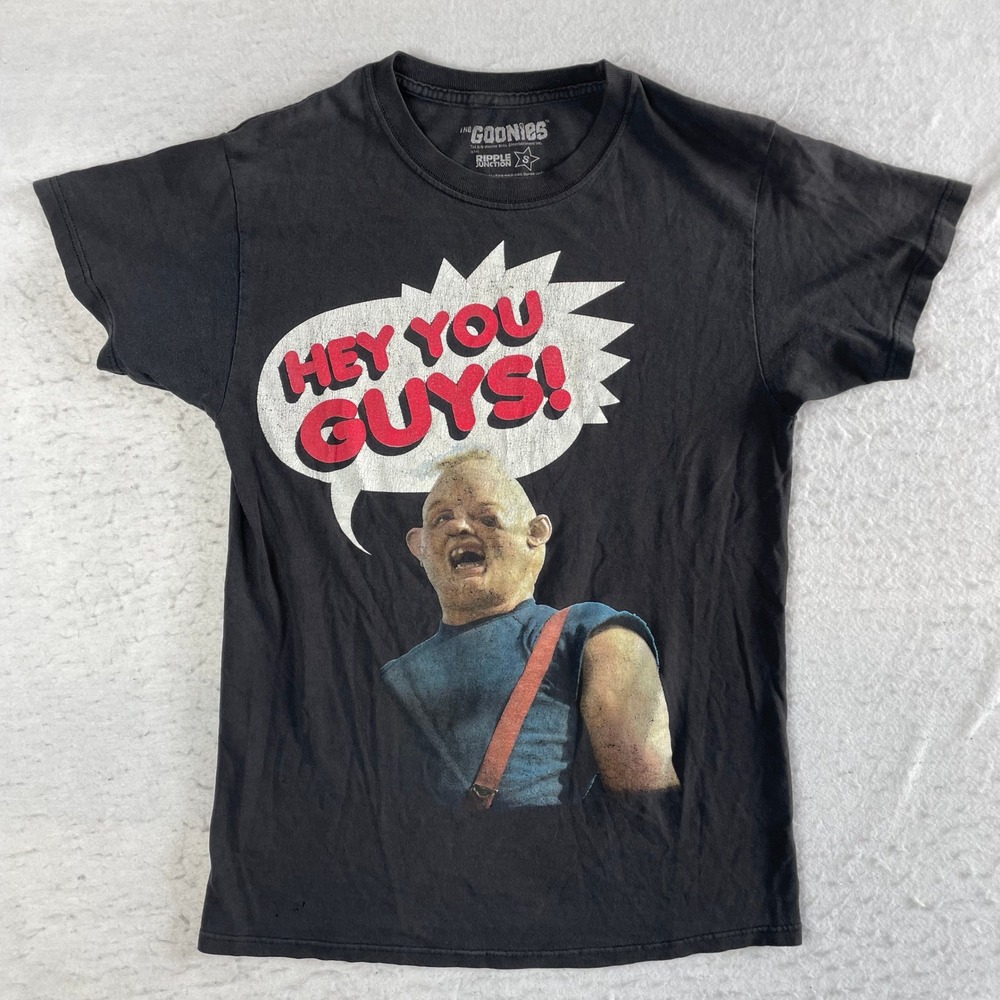 Ripple Junction The Goonies T-Shirt Mens Small Black Sloth Hey You Guys Graphic